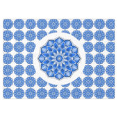 Mandala in blauer Tablecloth Tischdecke (Vorderseite (Horizontal))