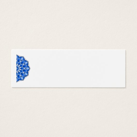 Mandala in blauer Visitenkarte (Vorderseite)