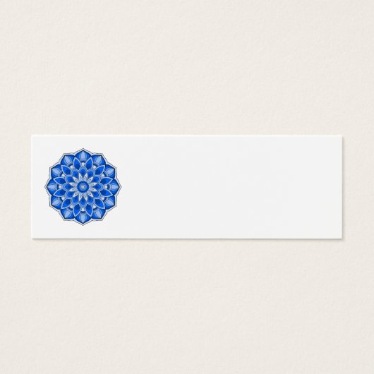 Mandala in blauer Visitenkarte (Vorderseite)