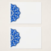 Mandala in blauer Visitenkarte (Vorne & Hinten)