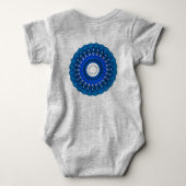 Mandala in Blue Baby and Adult Clothing Baby Strampler (Rückseite)