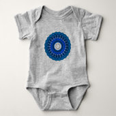 Mandala in Blue Baby and Adult Clothing Baby Strampler (Vorderseite)