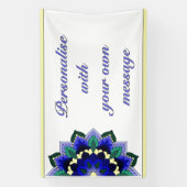 Mandala in blue banner (Vertikal)