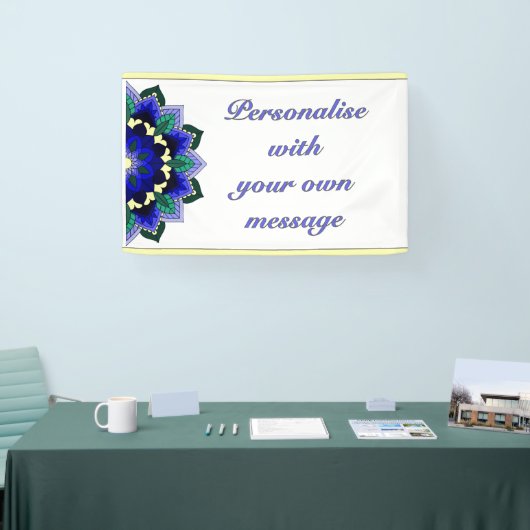 Mandala in blue banner (Messe)