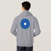 Mandala in Blue Hoodie Sweatshirt oder T - Shirt (Schwarz voll)