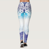 Mandala in Blue Hues Leggings (Rückseite)