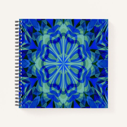 Mandala in Blue... Notizblock (Vorderseite)