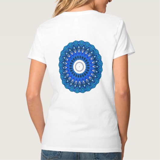 Mandala in Blue T - Shirt oder Sweatshirt (Rückseite)