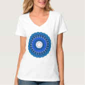 Mandala in Blue T - Shirt oder Sweatshirt (Vorderseite)