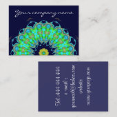 Mandala in den Farben Visitenkarte (Vorne/Hinten)