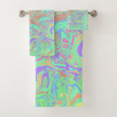 Mandala in den vibrierenden Pastellfarben Badhandtuch Set (Insitu)