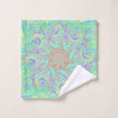 Mandala in den vibrierenden Pastellfarben Badhandtuch Set (Waschlappen)