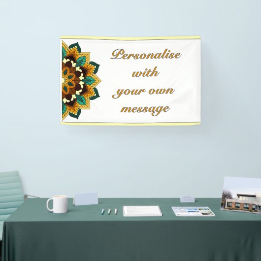 Mandala in gold banner (Messe)