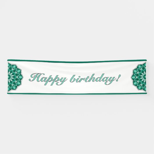 Mandala in green banner (Horizontal)