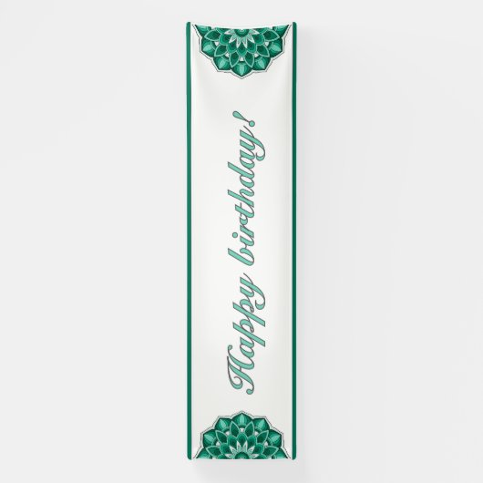 Mandala in green banner (Vertikal)