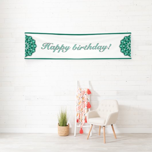 Mandala in green banner (InSitu)