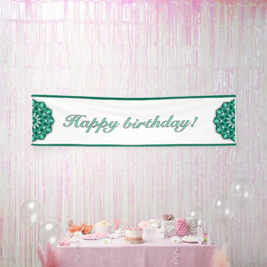 Mandala in green banner (Party)