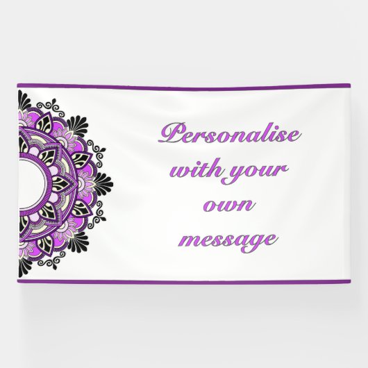 Mandala in Lila Banner (Horizontal)