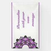 Mandala in Lila Banner (Vertikal)