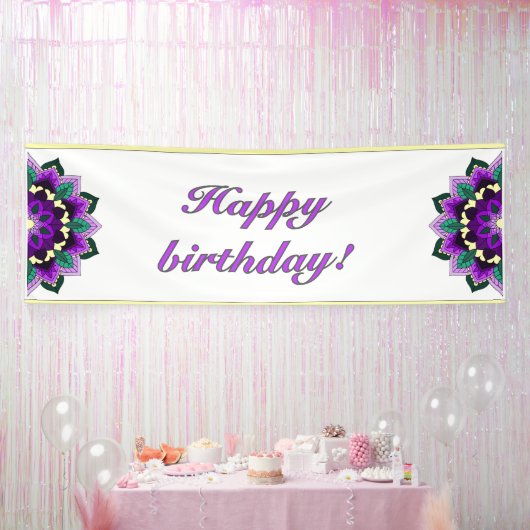 Mandala in Lila Banner (Party)