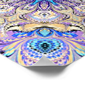 Mandala in Lila-, Blue- und Gold-Print Poster (Ecke)