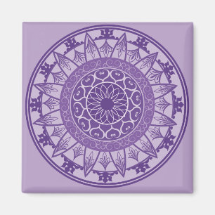 Mandala in Lila Magnet
