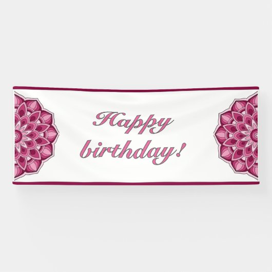 Mandala in pink banner (Horizontal)