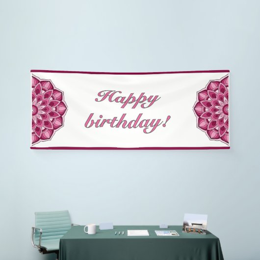 Mandala in pink banner (Messeveranstaltung)