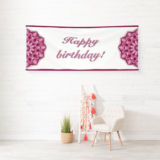 Mandala in pink banner (Insitu)