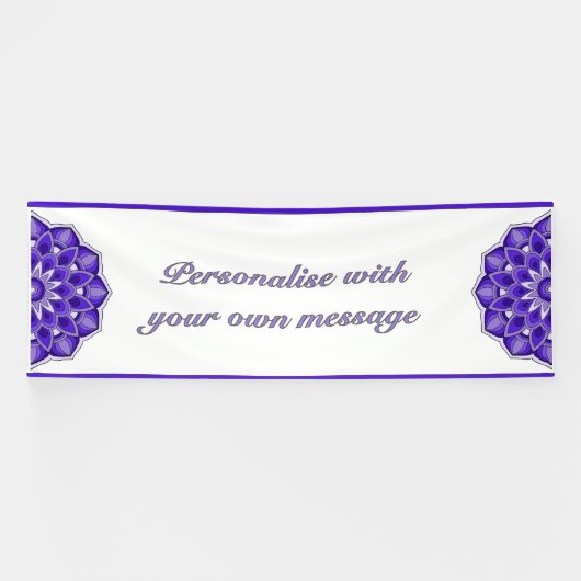 Mandala in purple banner (Horizontal)