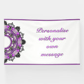 Mandala in purple banner (Horizontal)