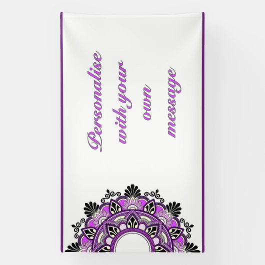 Mandala in purple banner (Vertikal)