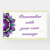 Mandala in purple banner (Horizontal)