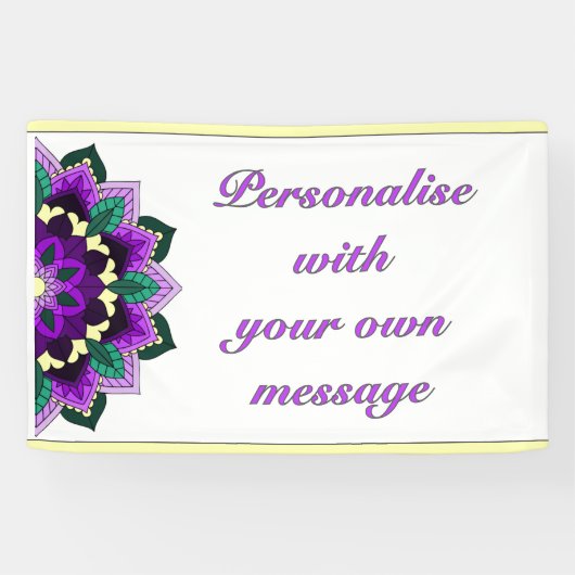 Mandala in purple banner (Horizontal)