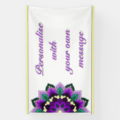 Mandala in purple banner (Vertikal)
