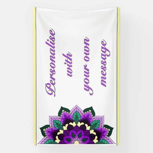 Mandala in purple banner (Vertikal)