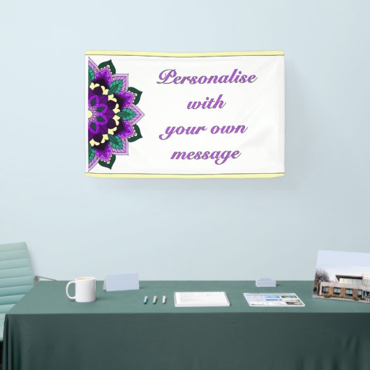 Mandala in purple banner (Messe)