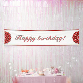 Mandala in red banner