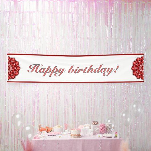Mandala in red banner (Party)