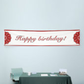 Mandala in red banner (Messeveranstaltung)