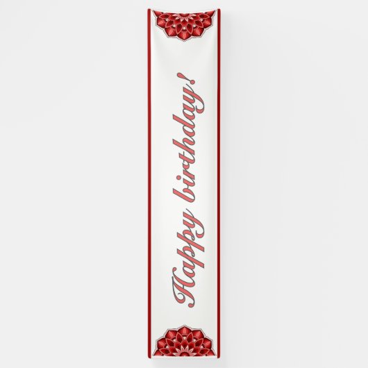 Mandala in red banner (Vertikal)