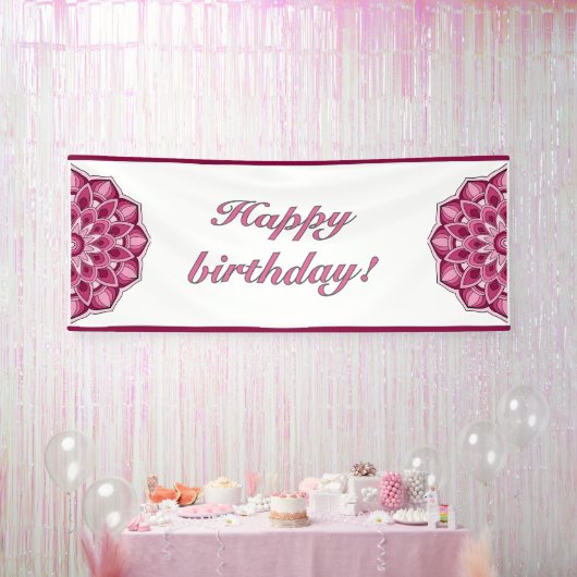 Mandala in Rosa Banner (Party)