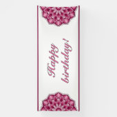 Mandala in Rosa Banner (Vertikal)