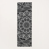Mandala in Schwarzweißfarbe Yogamatte (Rückseite)