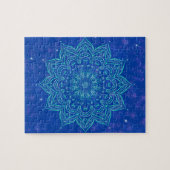Mandala in Sky Nebula and Stars Galaxy Blue Puzzle (Horizontal)