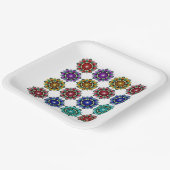 Mandala in various colours paper plate pappteller (Gewinkelt)