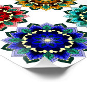 Mandala in various colours poster (Ecke)