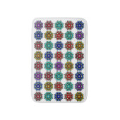 Mandala in verschiedenen Farben Badematte (Vorderseite Vertikal)