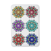 Mandala in verschiedenen Farben Badematte (Vorderseite Vertikal)