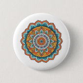 Mandala in verschiedenen Farben Button (Vorderseite)